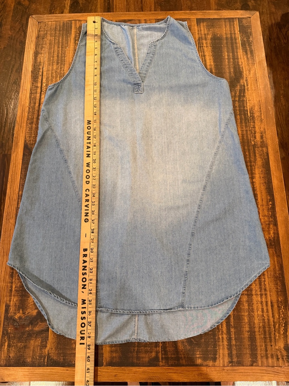 Cupshe Light Blue Washed Denim Sleeveless Mini Dress - Picture 6 of 7